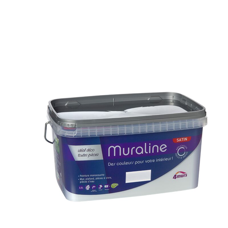 Peinture Murale MURALINE Acrylique blanc Satiné 2,5 L