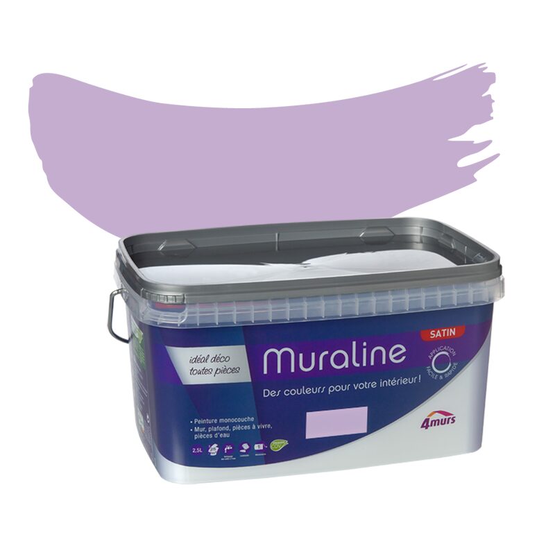 Peinture Murale MURALINE Acrylique lilas Satiné 2,5 L