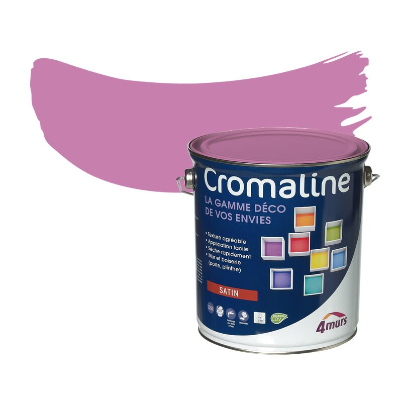 Peinture Multi-supports CROMALINE Acrylique violine Satiné 2,5 L