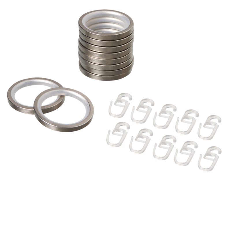 Anneaux EXCLUSIVE coloris nickel givré diamètre barre 2 cm