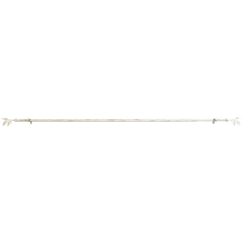 Kit barre à rideaux ELEGANCE coloris blanc  / doré diamètre barre 1,9 cm longueur extensible de 165,0 à 310 cm