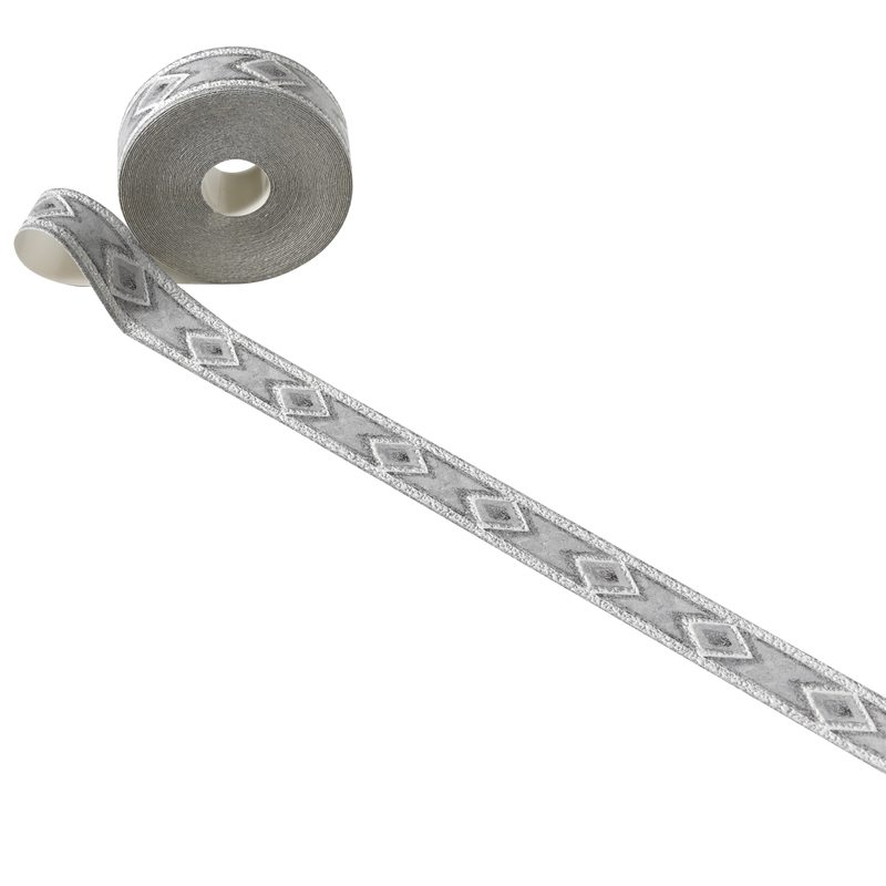 Galon vinyle DIAMANTINE coloris argent