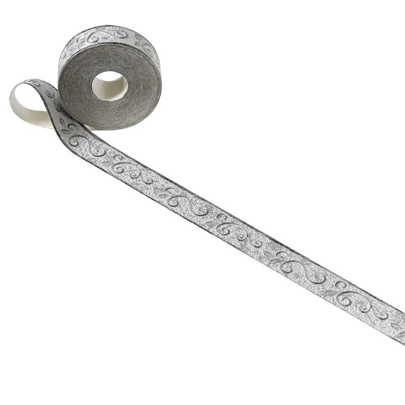 Galon vinyle VOLUTE coloris argent
