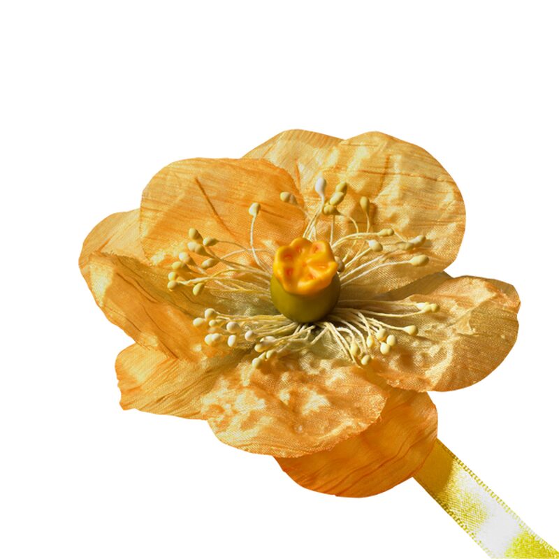 Embrasse aimantée PAVOT coloris jaune