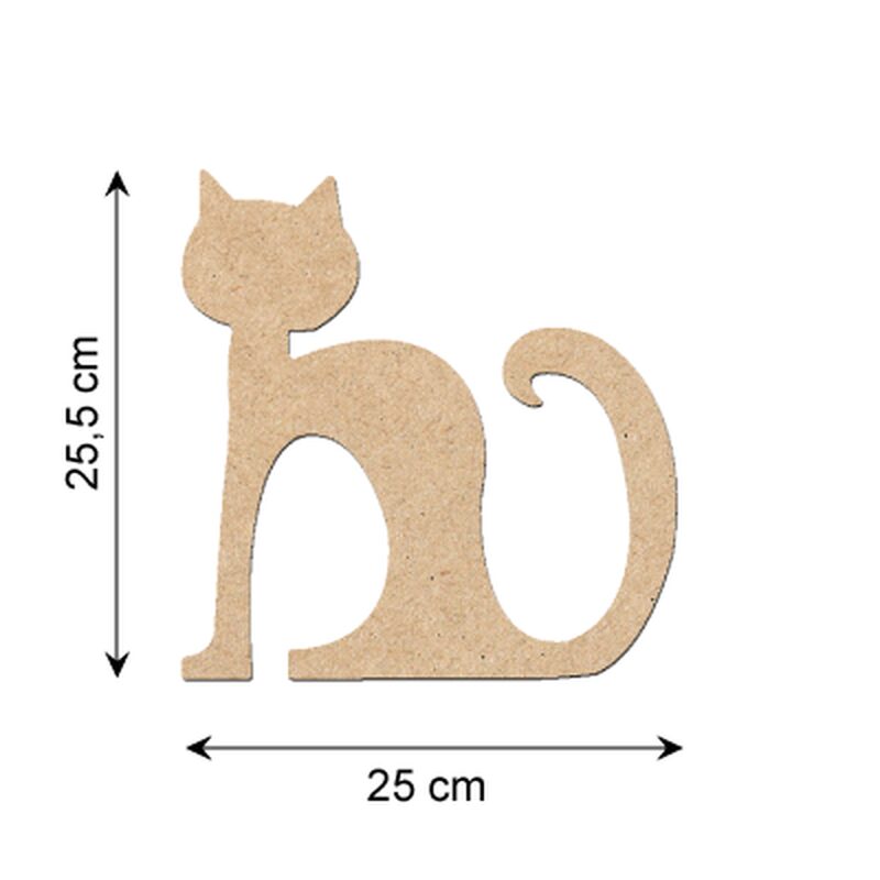 Décobois à peindre chat assis