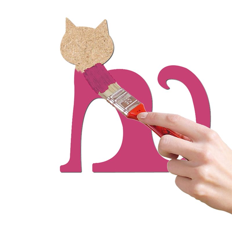 Décobois à peindre chat assis
