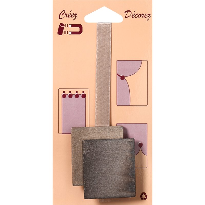 Embrasse aimantée NACRE 3D coloris beige