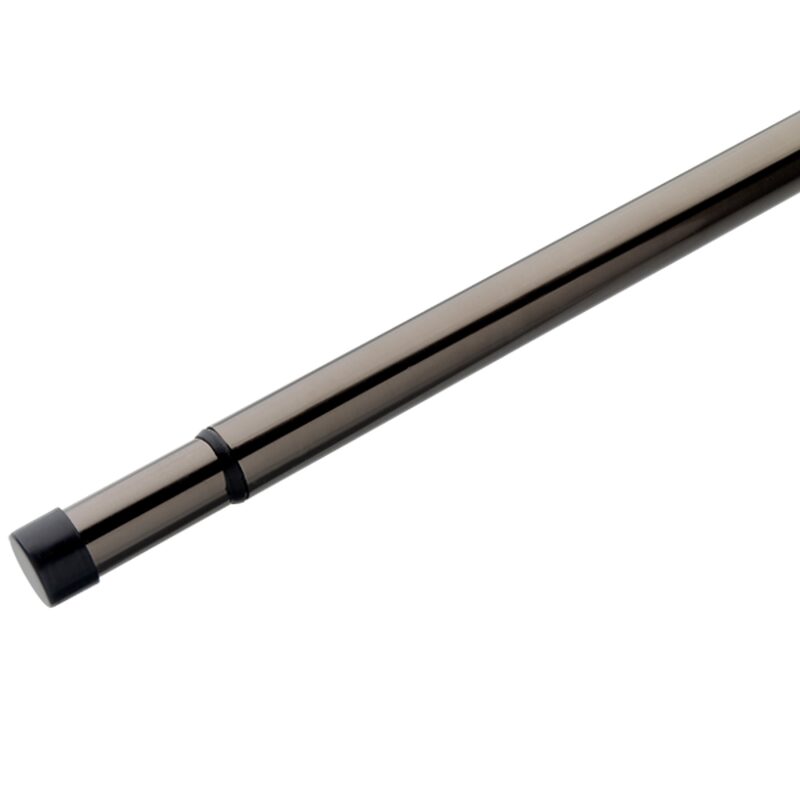 Barre à rideau ZEN coloris noir miroir diamètre barre 2,8 cm longueur extensible de 160,0 à 300 cm
