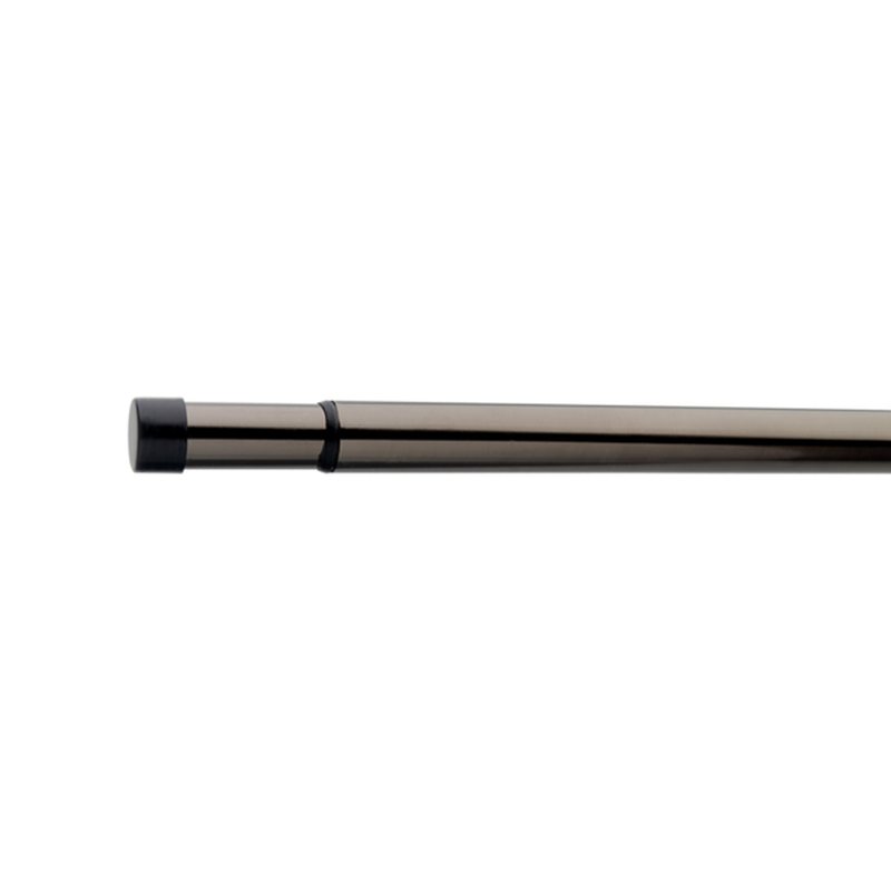 Barre à rideau ZEN coloris noir miroir diamètre barre 2,8 cm longueur extensible de 160,0 à 300 cm