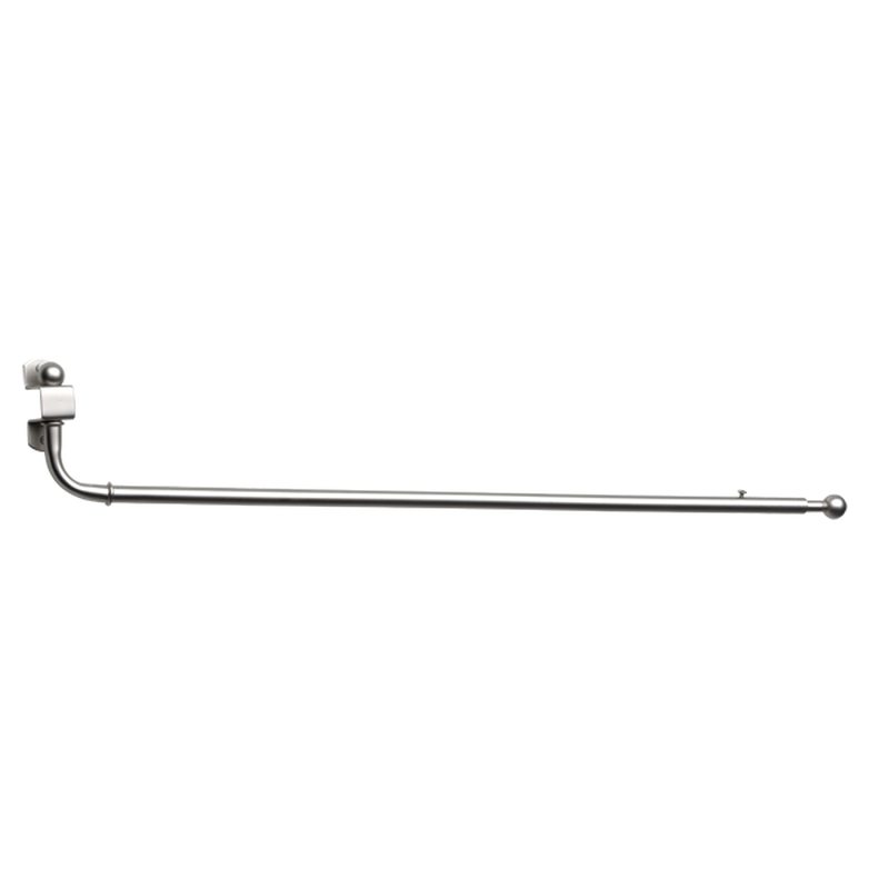 Barre à rideau PIVOT coloris acier diamètre barre 1,5 cm longueur 110 cm