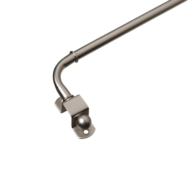 Barre à rideau PIVOT coloris acier diamètre barre 1,5 cm longueur 110 cm