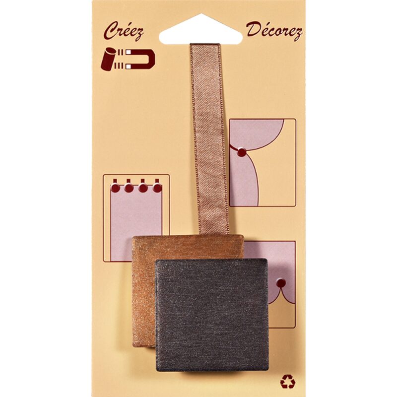 Embrasse aimantée NACRE 3D coloris marron