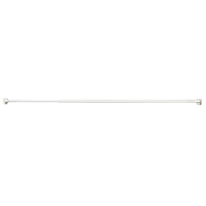 Kit barre à rideau vitrage VITRAGE PLAT coloris blanc longueur extensible de 60,0 à 90 cm