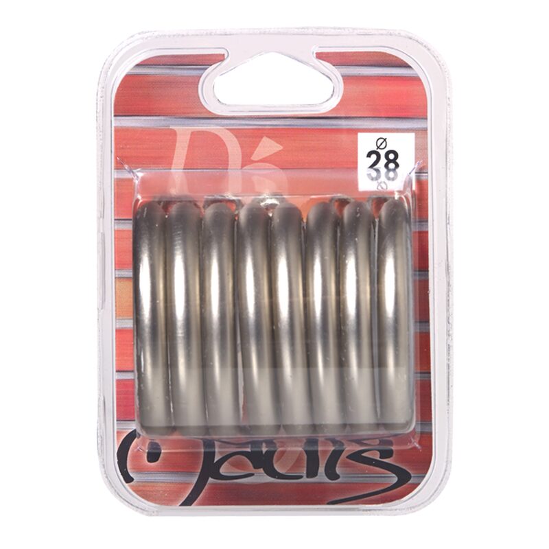 Anneaux ZEN coloris nickel givré diamètre barre 2,8 cm