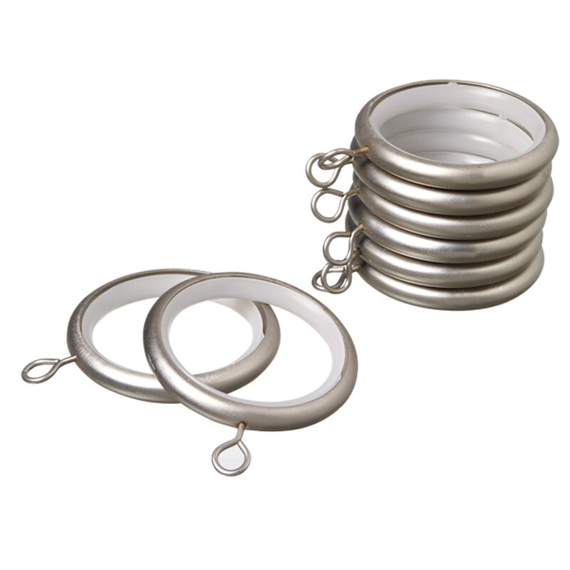 Anneaux ZEN coloris nickel givré diamètre barre 2,8 cm