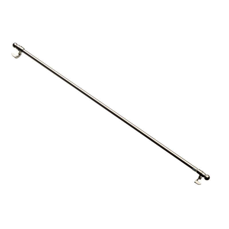 Kit barre à rideau vitrage WINDOROD coloris nickel brossé diamètre barre 0,9 cm longueur extensible de 60,0 à 90 cm
