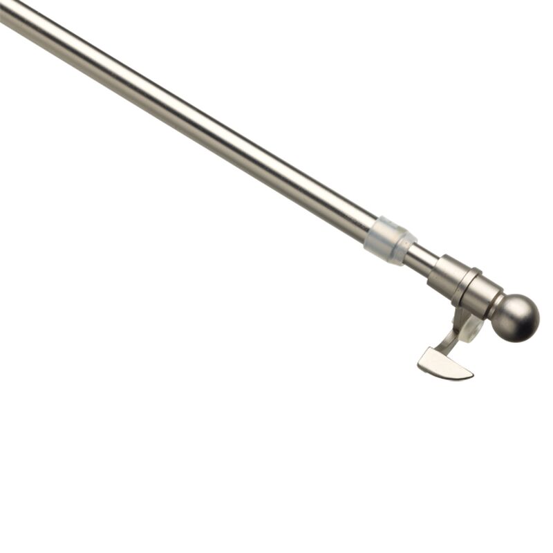 Kit barre à rideau vitrage WINDOROD coloris nickel brossé diamètre barre 0,9 cm longueur extensible de 60,0 à 90 cm