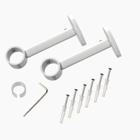 Support barre à rideau HOWLITE blanc 1,9 cm de 9,0 à 14 cm