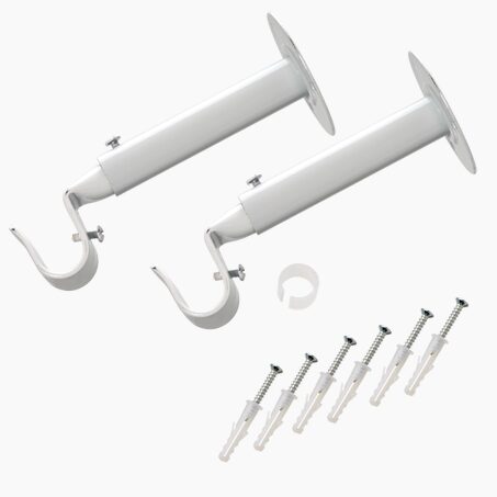 Support barre à rideau HOWLITE blanc 1,9 cm de 16,5 à 23 cm