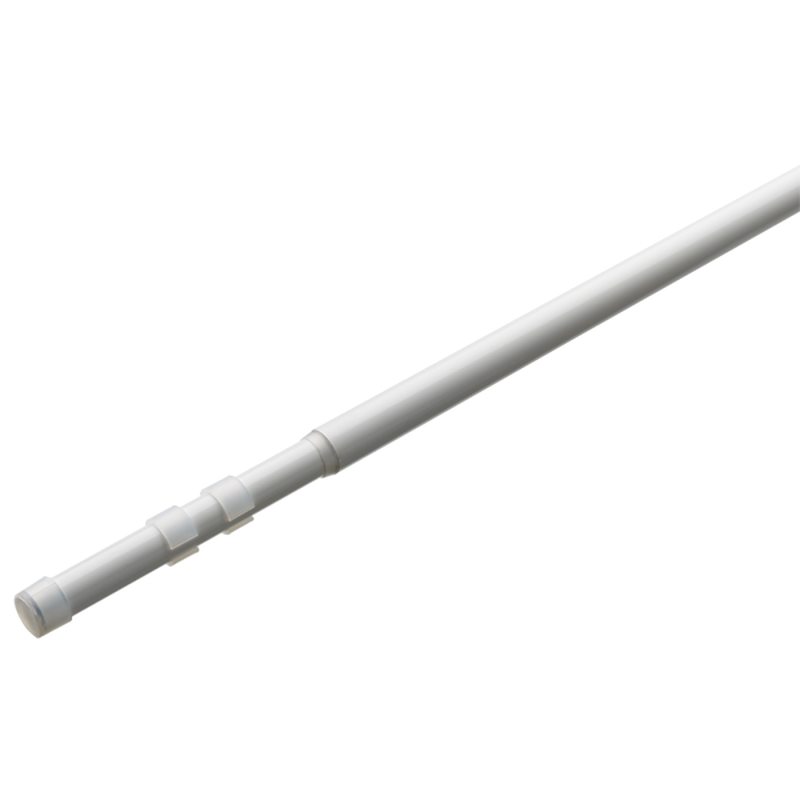 Barre à rideau HOWLITE coloris blanc diamètre barre 1,9 cm longueur extensible de 165,0 à 310 cm