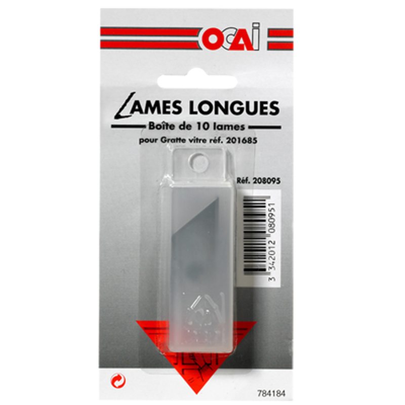 Kit 10 lames gratte vitre