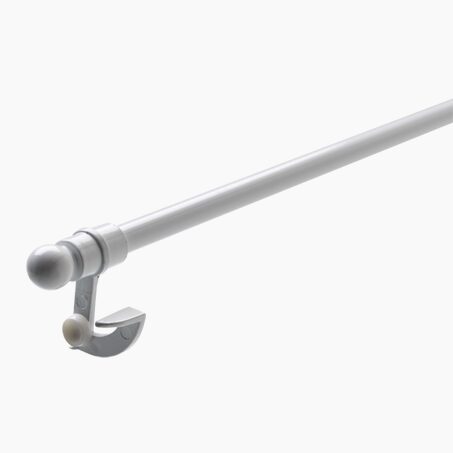 Kit barre à rideau vitrage WINDOROD blanc 0,9 cm de 40,0 à 60 cm