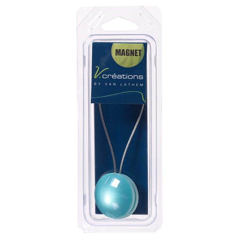 Embrasse aimantée BONBON coloris turquoise