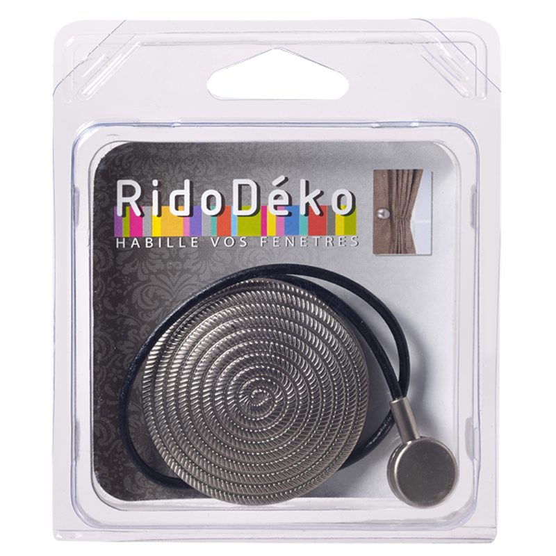 Embrasse aimantée SPIRALE coloris argent