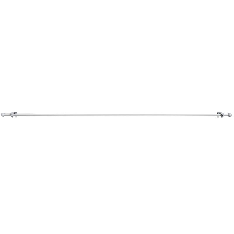 Kit barre à rideaux RONDINA coloris blanc diamètre barre 1,6 cm longueur 180 cm