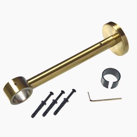 Support barre à rideau TOMBAC laiton vieilli 2,8 cm 17,5 cm