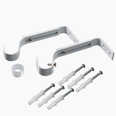 Support barre à rideau HOWLITE blanc 1,9 cm de 11,5 à 15,5 cm