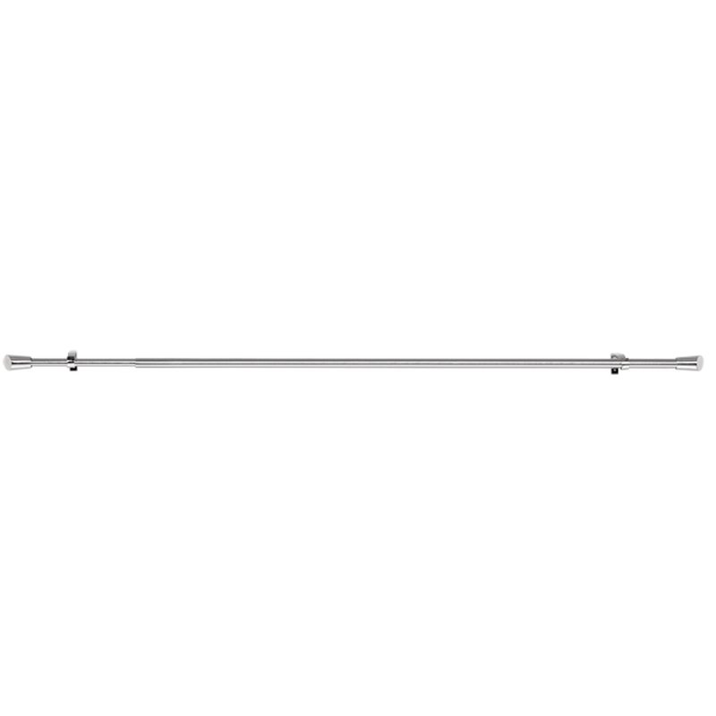 Kit barre à rideaux CHACO coloris nickel givré diamètre barre 2 cm longueur extensible de 120,0 à 210 cm