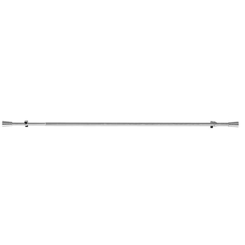 Kit barre à rideaux CORDOBA coloris nickel givré diamètre barre 2 cm longueur extensible de 120,0 à 210 cm