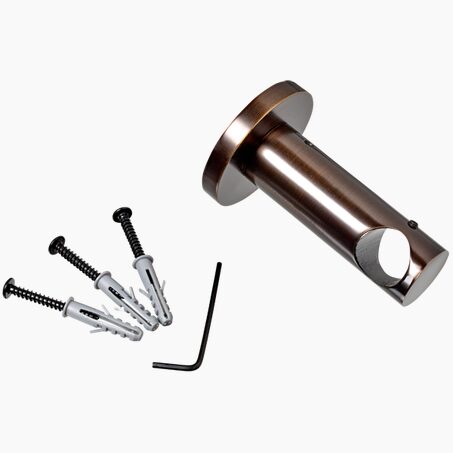 Support barre à rideau GLACAGE chocolat 2 cm 7 cm