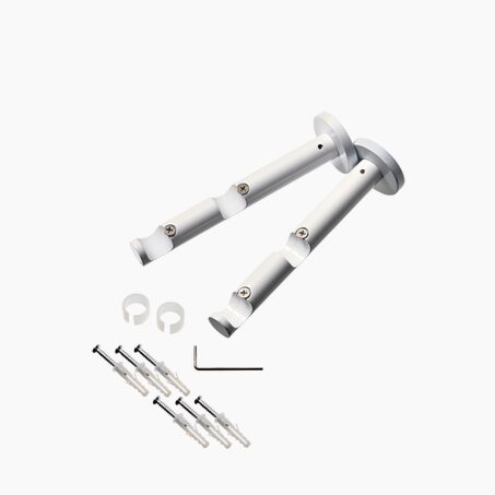 Support barre à rideau HOWLITE blanc 1,9 cm de 9,5 à 15,5 cm