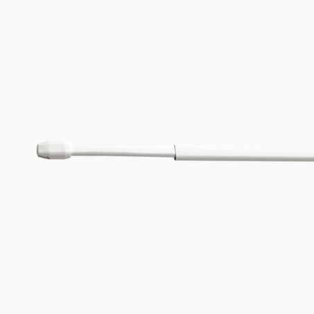 Barre à rideau vitrage VITRAGE PLAT blanc de 40,0 à 60 cm