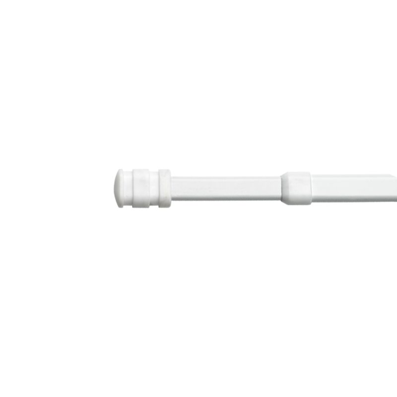 Barre à rideau vitrage BUSINESS coloris blanc longueur extensible de 60,0 à 90 cm