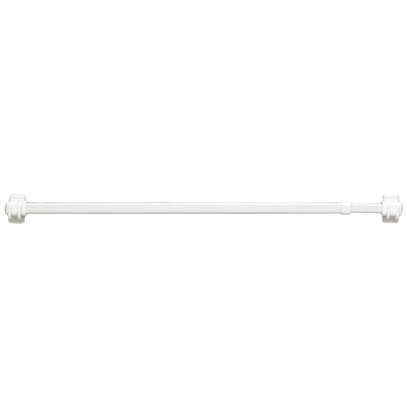 Barre à rideau vitrage BUSINESS coloris blanc longueur extensible de 40,0 à 60 cm