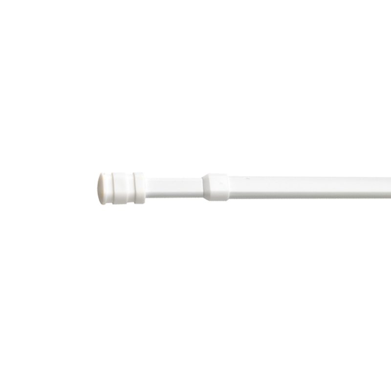 Barre à rideau vitrage BUSINESS coloris blanc longueur extensible de 40,0 à 60 cm