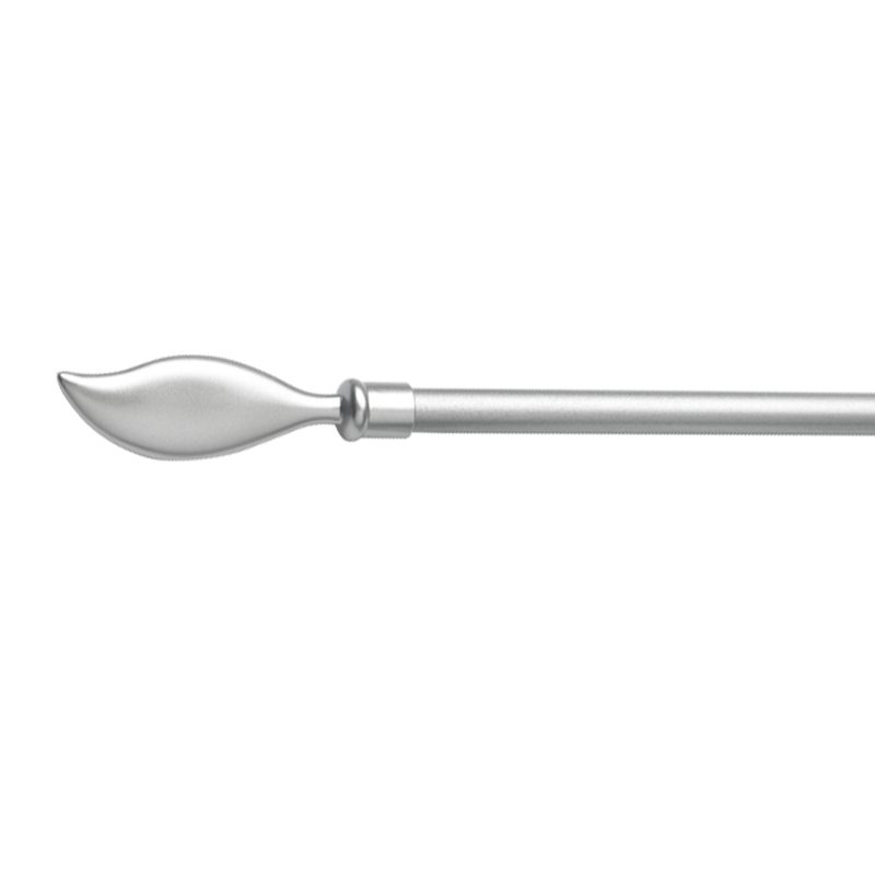 Kit barre à rideau vitrage NAPOLI coloris argent diamètre barre 1,6 cm longueur 180 cm