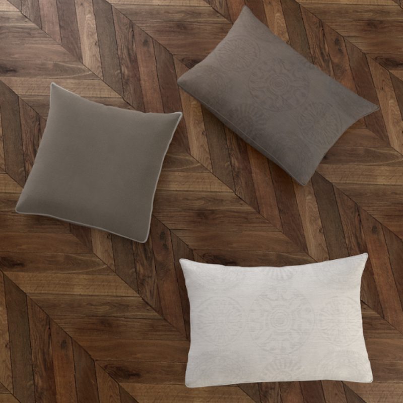Housse de coussin APONI coloris chocolat 60 x 40 cm