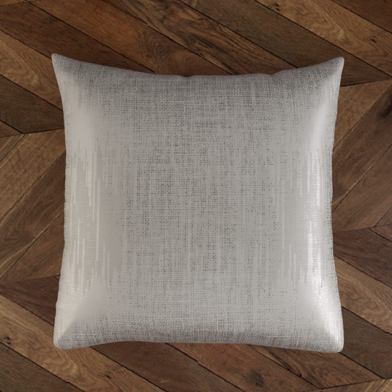 Housse de coussin FILS ARGENTES coloris beige argent 50 x 50 cm
