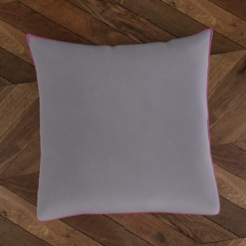 Housse de coussin VELVET coloris gris perle 45 x 45 cm
