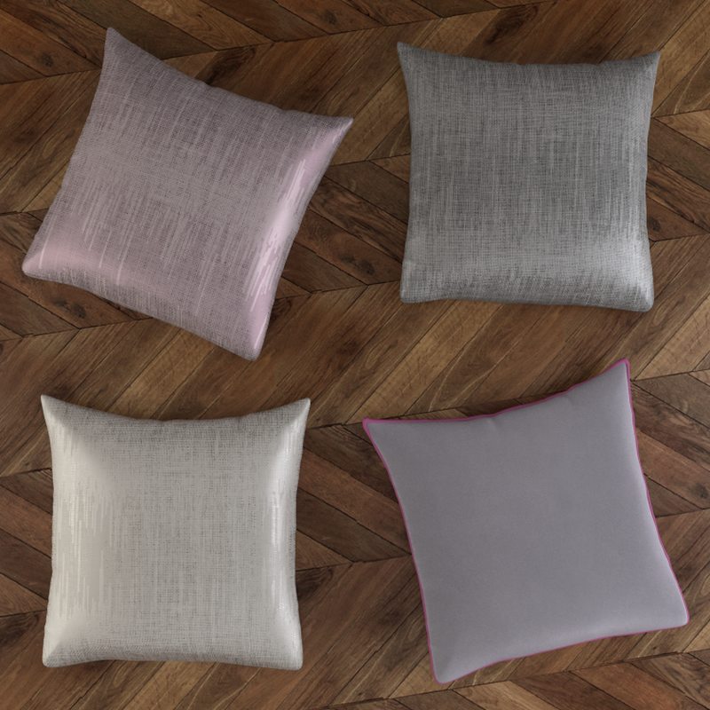 Housse de coussin VELVET coloris gris perle 45 x 45 cm