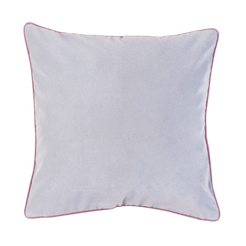 Housse de coussin VELVET coloris gris perle 45 x 45 cm