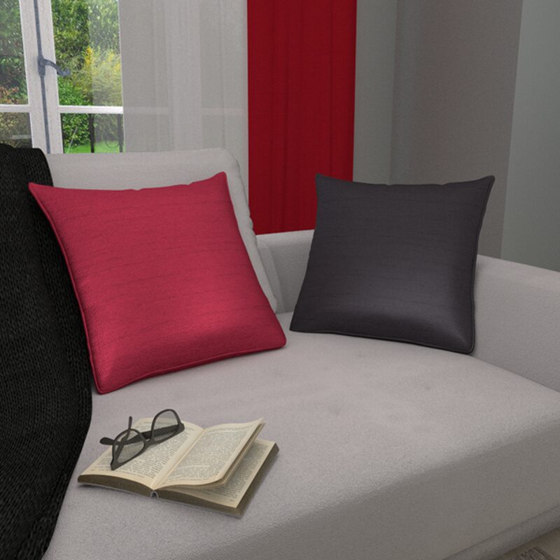 Coussin OPERA coloris rubis 45 x 45 cm