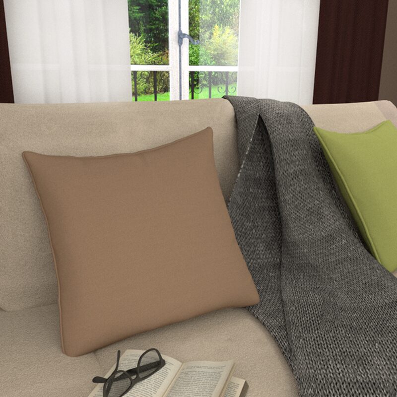 Coussin ASSOUAN coloris chanvre 40 x 40 cm