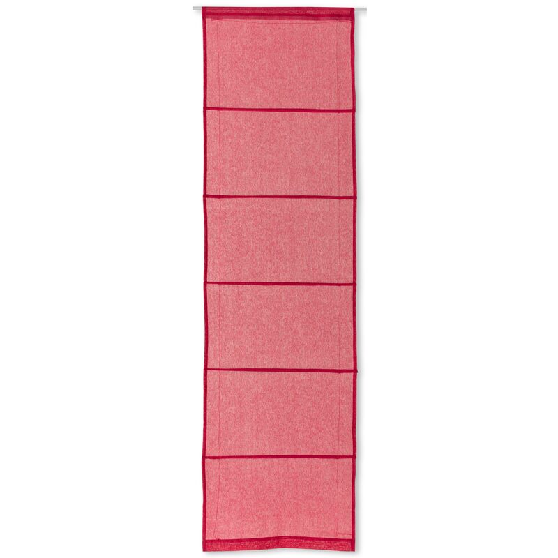 Vitrage TEMPORA coloris rouge cerise 45 x 180 cm