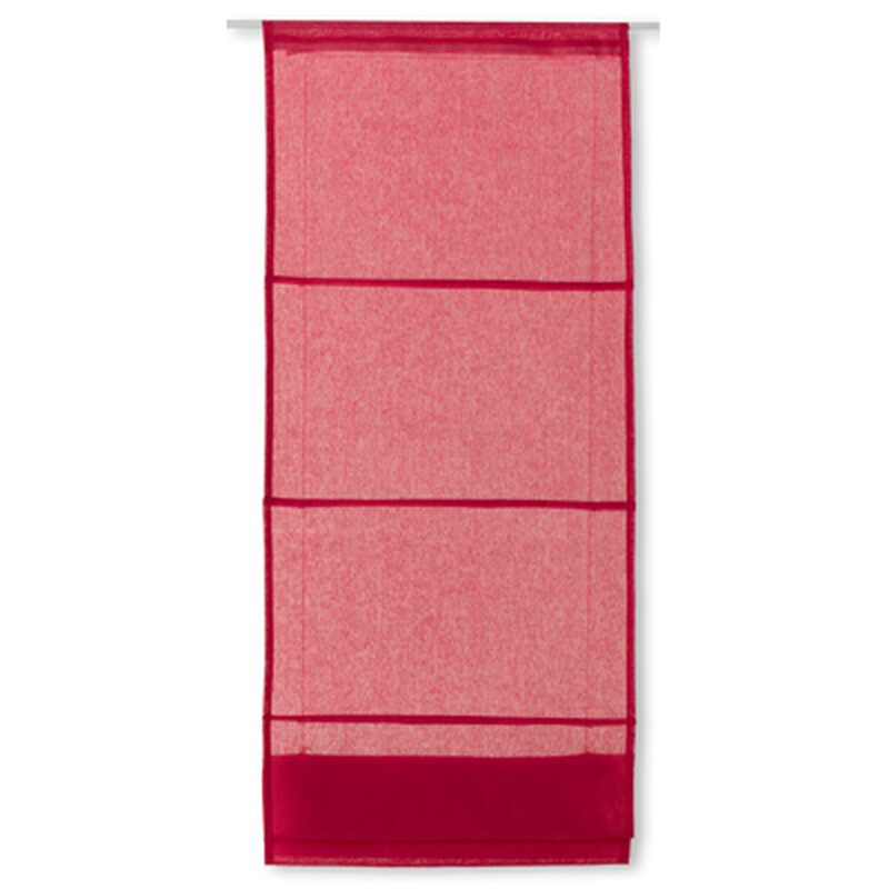 Vitrage TEMPORA coloris rouge cerise 45 x 180 cm