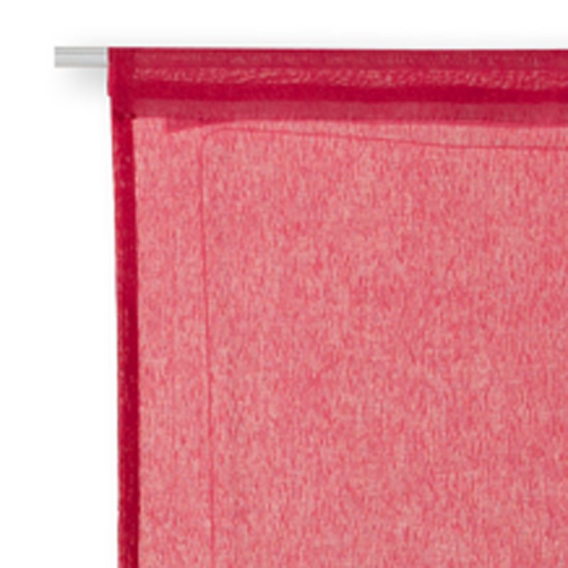 Vitrage TEMPORA coloris rouge cerise 45 x 180 cm